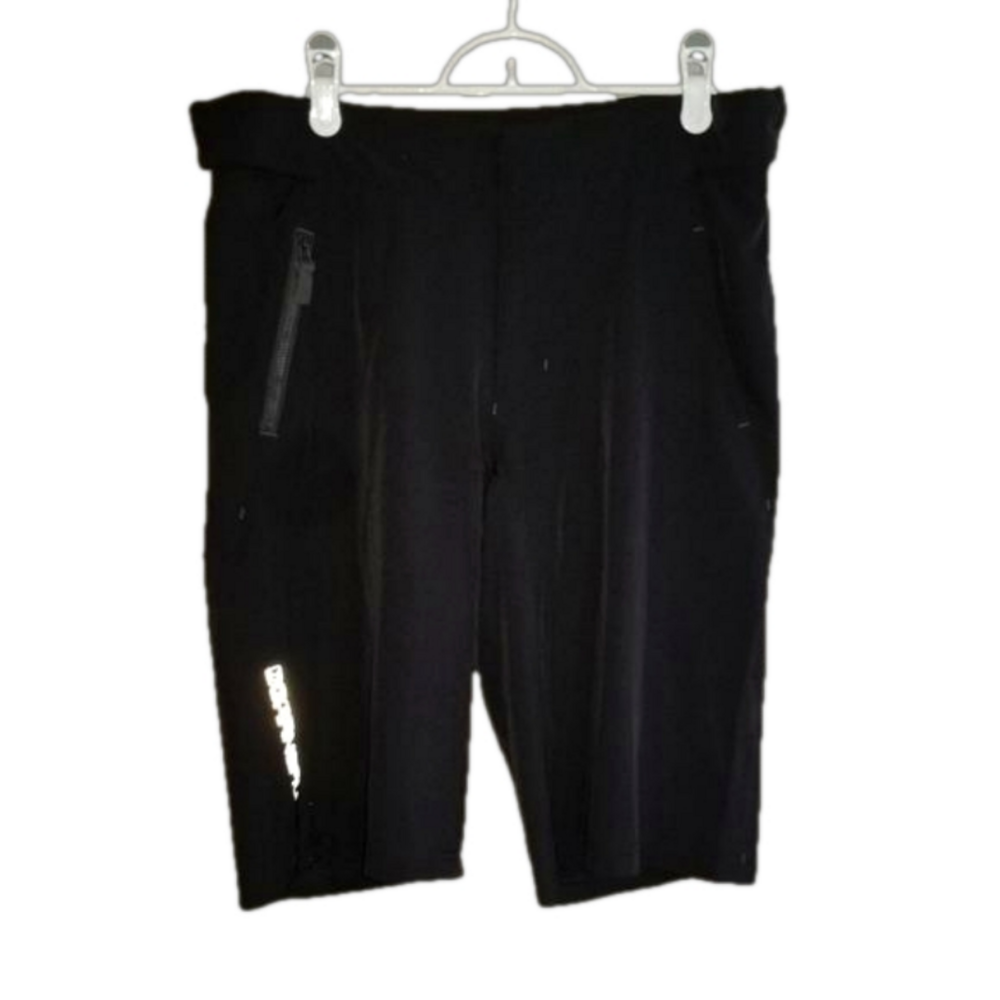 Louis Garneau Flat Front Black Reflective Racing Shorts Label Reads Size Small